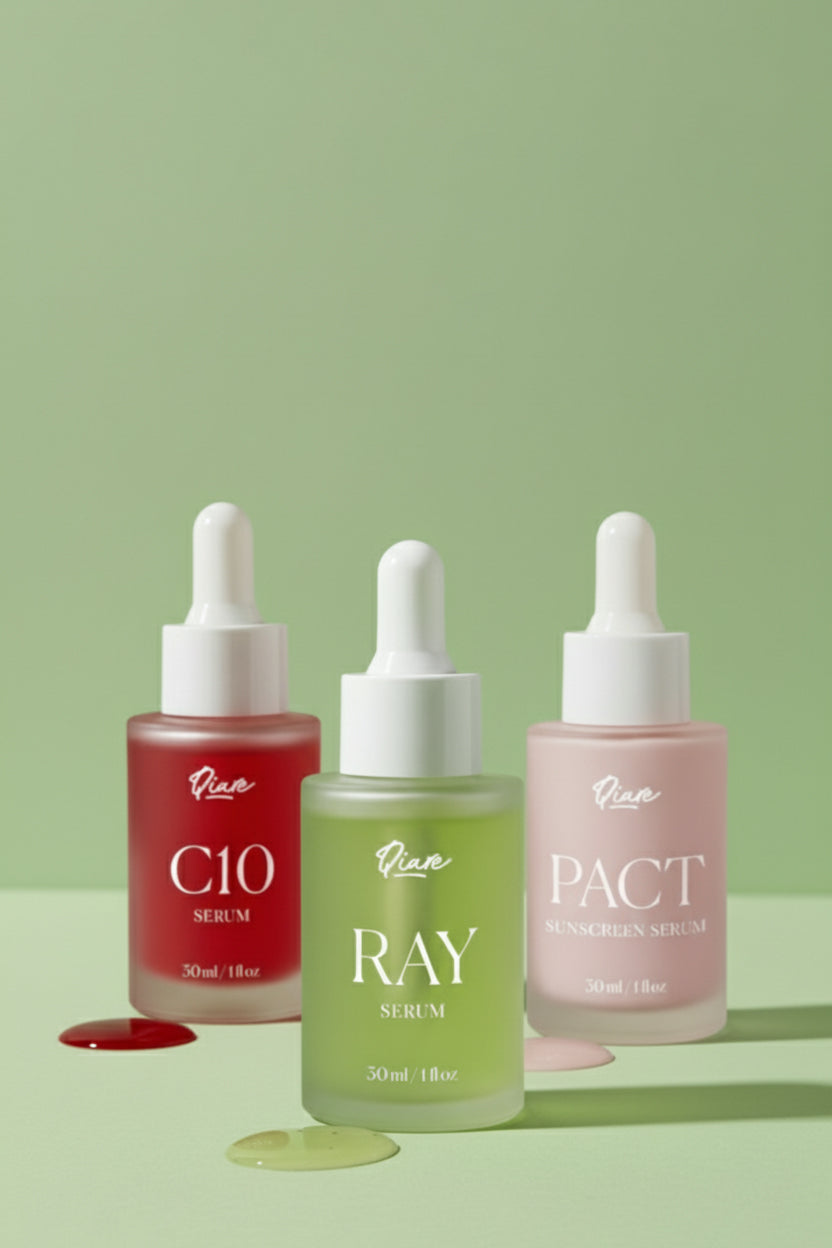 Qiare Skincare Sets & Bundles – complete skincare kits for brightening, hydration, acne, and anti-aging.