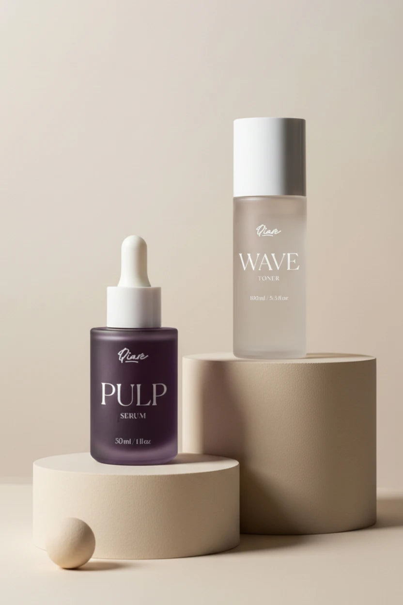 Qiare Hydration Heroes – skincare set with hydrating serum and toner for plump, radiant skin.