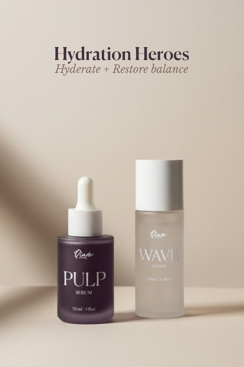 Hydration Heroes skincare duo with hyaluronic acid and niacinamide.