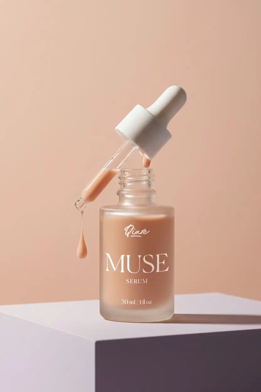 QIARE Muse Retinol Serum with Peach Extract to reduce fine lines
