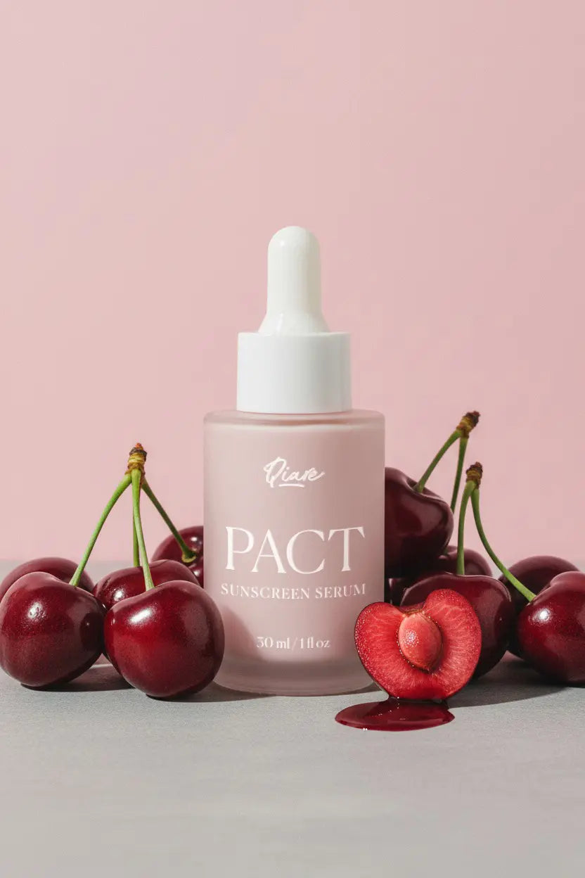 QIARE Pact Sunscreen Serum SPF 60 with Niacinamide and Cherry Extract
