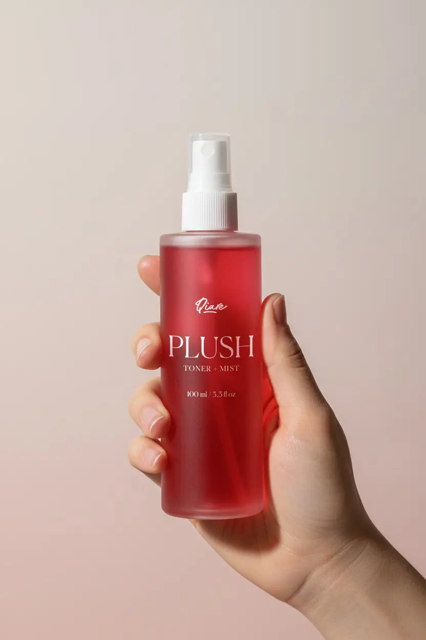 QIARE Plush Hydrating Toner and Mist with Niacinamide, Aloe Vera and Pomegranate Extract