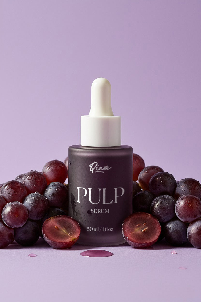 QIARE Pulp Hydrating Barrier Serum with Hyaluronic Acid, Niacinamide and Grape Extract